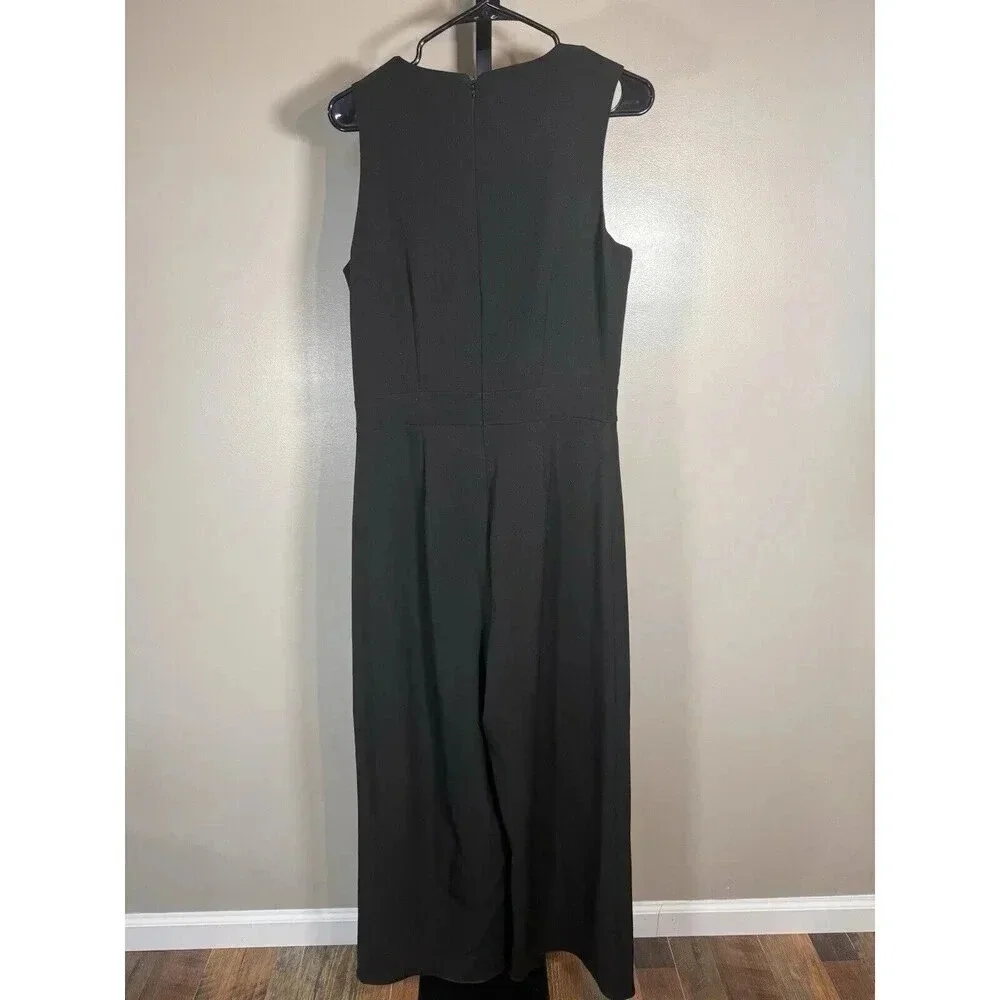 Alexia Admor Womens Black  Wide Leg Jumpsuit Size 10 - Picture 6 of 9